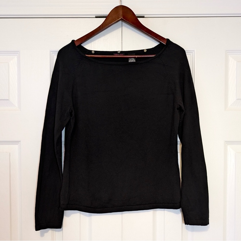Real Y2K Vintage Black Longsleeve Knit Shirt Knit de Knit Made in India